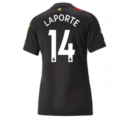 Fotbalové Dres Manchester City Aymeric Laporte #14 Dámské Venkovní 2022-23 Krátký Rukáv